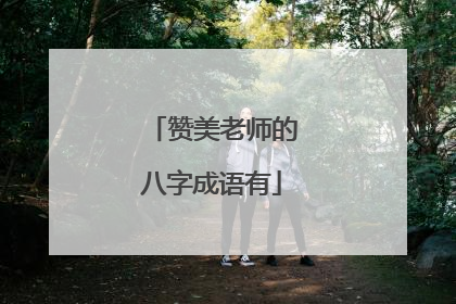 赞美老师的八字成语有