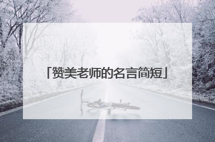 赞美老师的名言简短