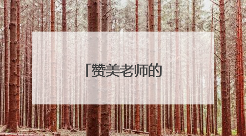赞美老师的话简短精辟
