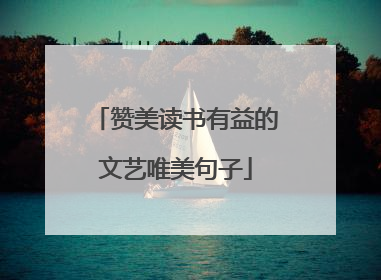 赞美读书有益的文艺唯美句子