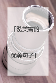 赞美雪的优美句子
