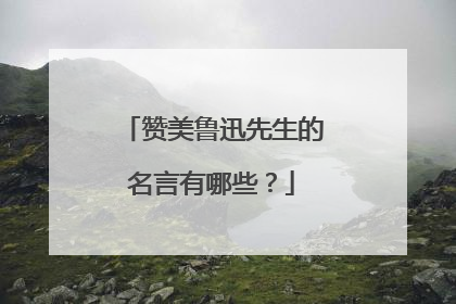 赞美鲁迅先生的名言有哪些?