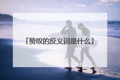 赞叹的反义词是什么