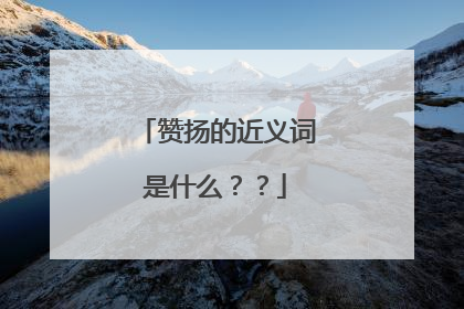 赞扬的近义词是什么??
