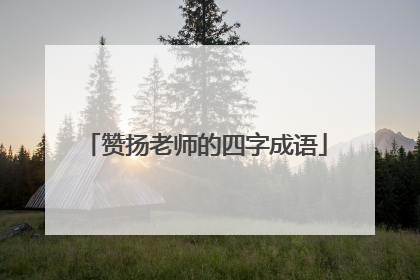 赞扬老师的四字成语