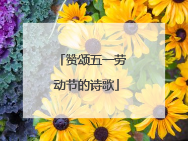 赞颂五一劳动节的诗歌