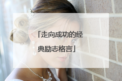 走向成功的经典励志格言