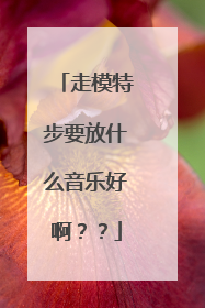 走模特步要放什么音乐好啊??