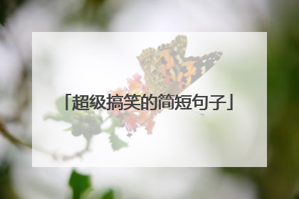 超级搞笑的简短句子