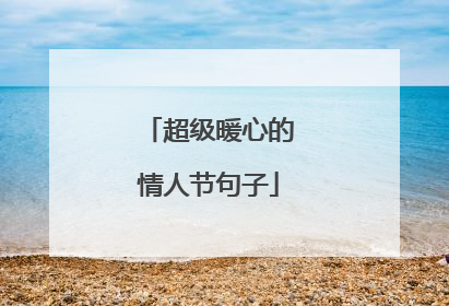 超级暖心的情人节句子