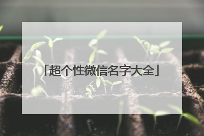 超个性微信名字大全
