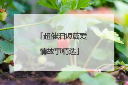 超催泪短篇爱情故事精选