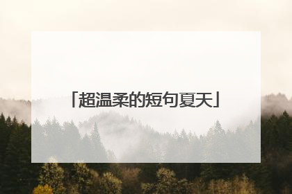 超温柔的短句夏天