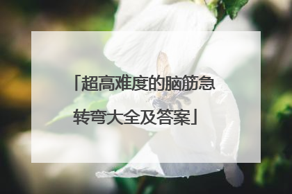 超高难度的脑筋急转弯大全及答案