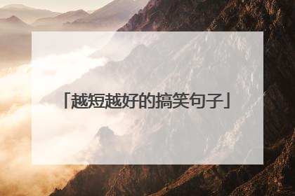 越短越好的搞笑句子