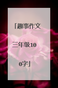 趣事作文三年级100字