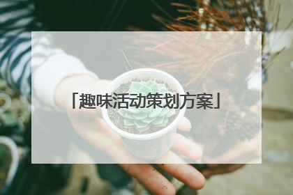 趣味活动策划方案