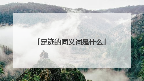 足迹的同义词是什么
