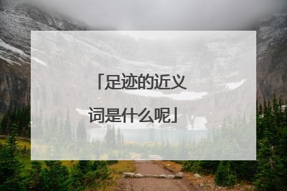 足迹的近义词是什么呢