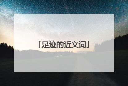 足迹的近义词