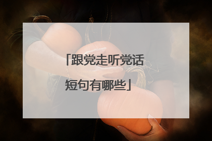 跟党走听党话短句有哪些