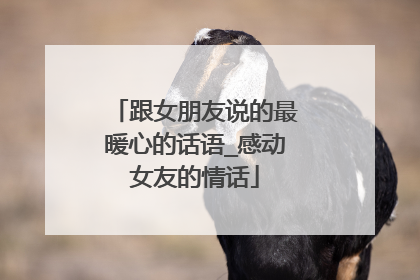 跟女朋友说的最暖心的话语_感动女友的情话