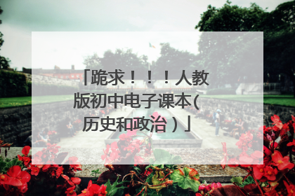 跪求!!!人教版初中电子课本(历史和政治)
