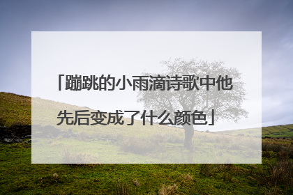 蹦跳的小雨滴诗歌中他先后变成了什么颜色