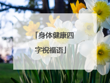 身体健康四字祝福语