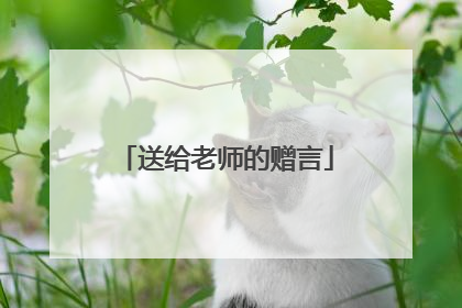 送给老师的赠言