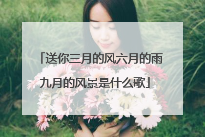 送你三月的风六月的雨九月的风景是什么歌