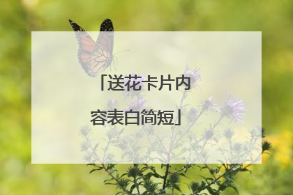 送花卡片内容表白简短