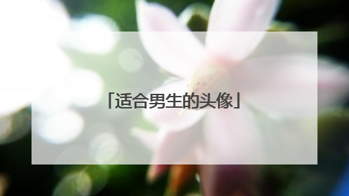 适合男生的头像