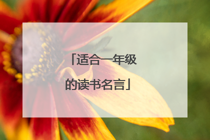 适合一年级的读书名言
