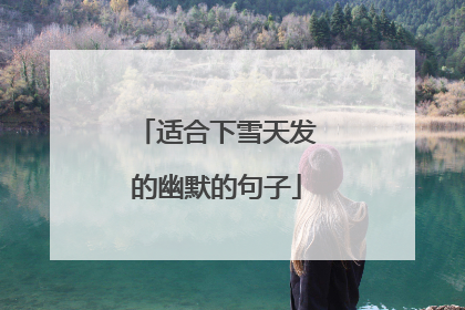 适合下雪天发的幽默的句子