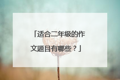 适合二年级的作文题目有哪些？