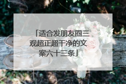适合发朋友圈三观超正超干净的文案六十三条