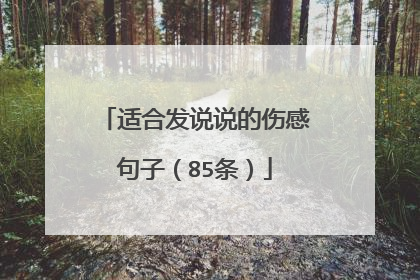 适合发说说的伤感句子（85条）