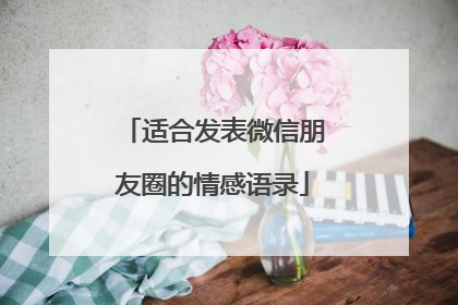 适合发表微信朋友圈的情感语录