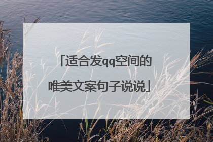 适合发qq空间的唯美文案句子说说