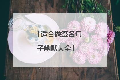 适合做签名句子幽默大全