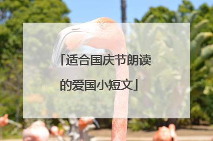 适合国庆节朗读的爱国小短文