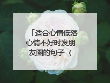 适合心情低落心情不好时发朋友圈的句子 (通用60句)