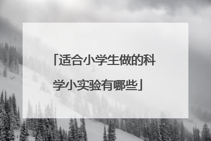 适合小学生做的科学小实验有哪些