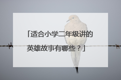 适合小学二年级讲的英雄故事有哪些？