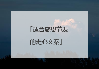 适合感恩节发的走心文案