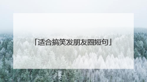 适合搞笑发朋友圈短句