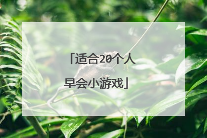 适合20个人早会小游戏