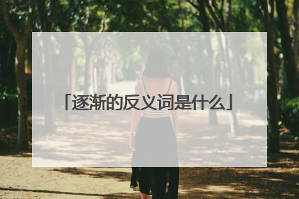 逐渐的反义词是什么