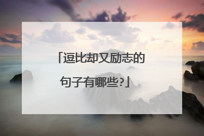 逗比却又励志的句子有哪些?
